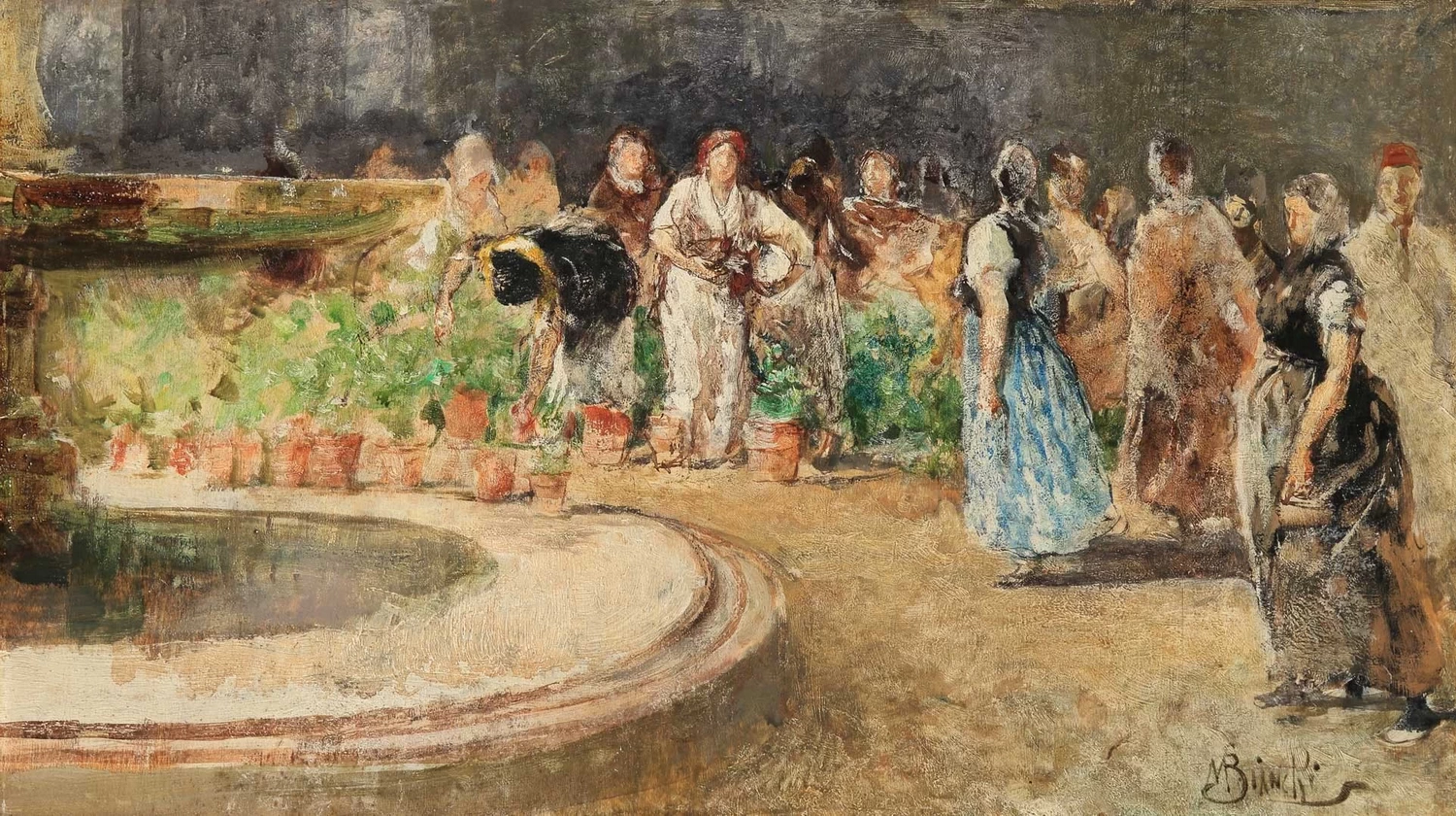 La fontana dell'Arengario. Monza - Enrico Gallerie d’Arte, Milano